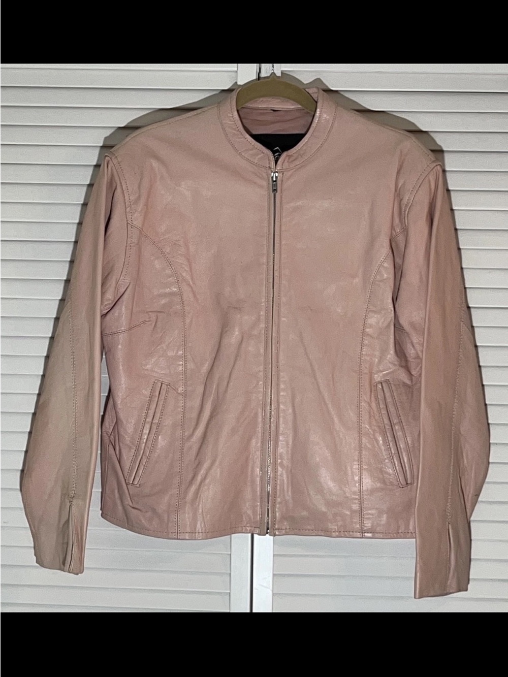 Genuine Leather Pink Motorcycle Jacket